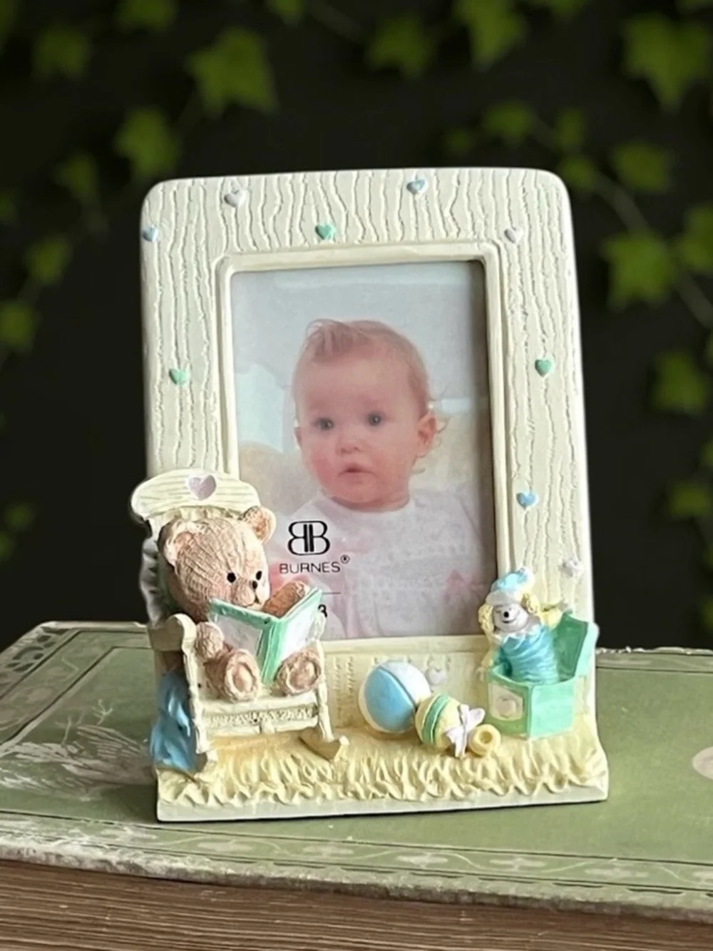 Fairy Figurine & Teddy Bear Photo Frame Set Nursery Cottagecore Decor